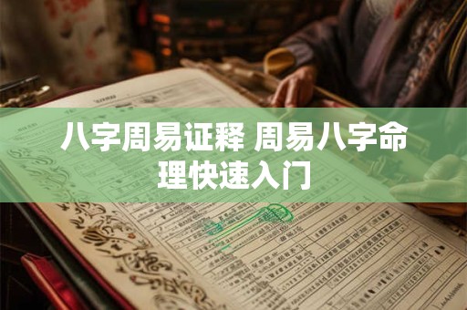 八字周易证释 周易八字命理快速入门