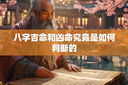 八字吉命和凶命究竟是如何判断的