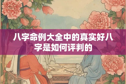 八字命例大全中的真实好八字是如何评判的