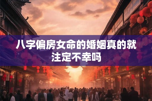 八字偏房女命的婚姻真的就注定不幸吗
