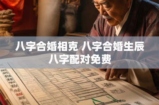 八字合婚相克 八字合婚生辰八字配对免费