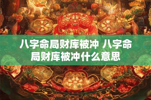 八字命局财库被冲 八字命局财库被冲什么意思