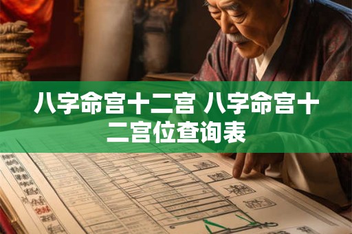 八字命宫十二宫 八字命宫十二宫位查询表