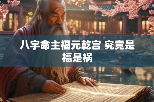 八字命主福元乾宫 究竟是福是祸