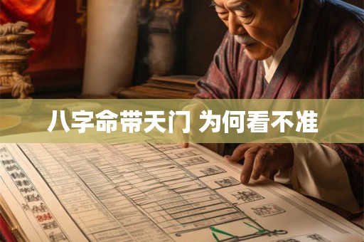 八字命带天门 为何看不准