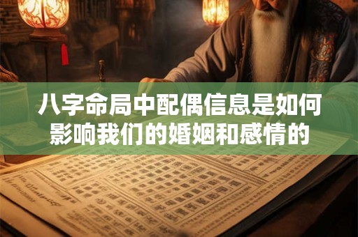 八字命局中配偶信息是如何影响我们的婚姻和感情的