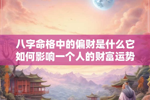 八字命格中的偏财是什么它如何影响一个人的财富运势
