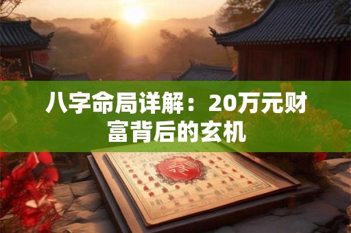 八字命局详解：20万元财富背后的玄机