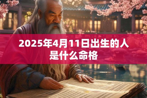 2025年4月11日出生的人是什么命格