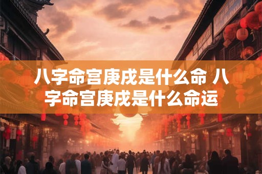 八字命宫庚戌是什么命 八字命宫庚戌是什么命运 八字命宫庚戌是什么命 八字命宫庚戌是什么命运
