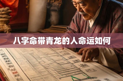 八字命带青龙的人命运如何 八字命带青龙的人命运如何