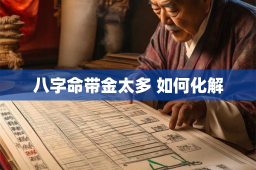 八字命带金太多 如何化解 八字命带金太多 如何化解