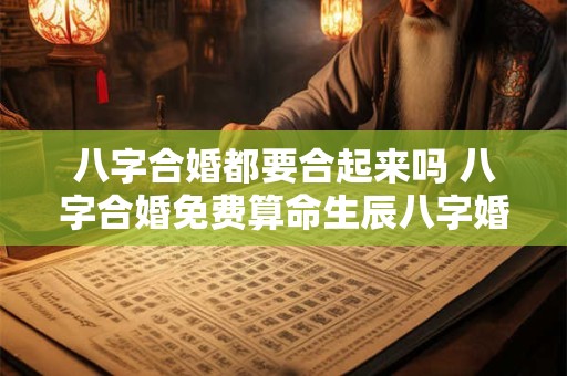 八字合婚都要合起来吗 八字合婚免费算命生辰八字婚姻 八字合婚都要合起来吗 八字合婚免费算命生辰八字婚姻