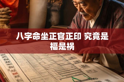 八字命坐正官正印 究竟是福是祸 八字命坐正官正印 究竟是福是祸