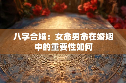 八字合婚：女命男命在婚姻中的重要性如何