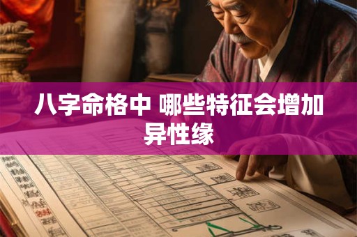 八字命格中 哪些特征会增加异性缘 八字命格中 哪些特征会增加异性缘