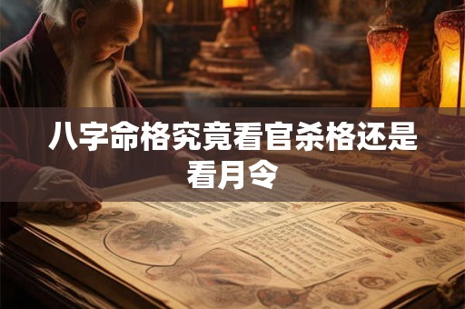 八字命格究竟看官杀格还是看月令
