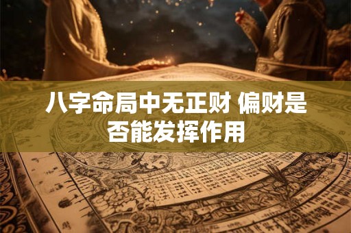 八字命局中无正财 偏财是否能发挥作用