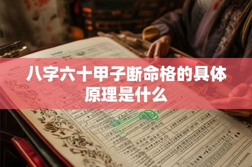 八字六十甲子断命格的具体原理是什么