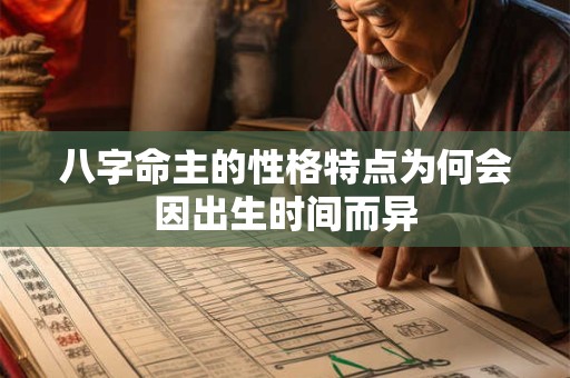 八字命主的性格特点为何会因出生时间而异