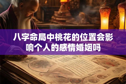 八字命局中桃花的位置会影响个人的感情婚姻吗