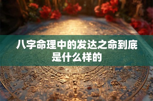 八字命理中的发达之命到底是什么样的