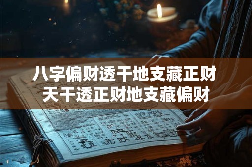 八字偏财透干地支藏正财 天干透正财地支藏偏财