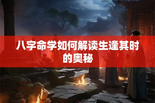八字命学如何解读生逢其时的奥秘