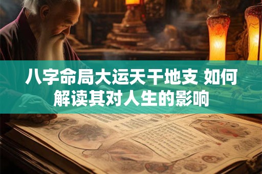 八字命局大运天干地支 如何解读其对人生的影响