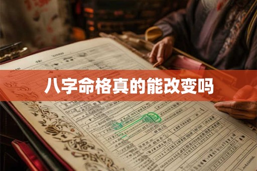 八字命格真的能改变吗