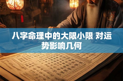 八字命理中的大限小限 对运势影响几何 八字命理中的大限小限 对运势影响几何