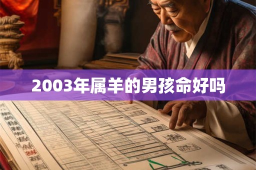 2003年属羊的男孩命好吗