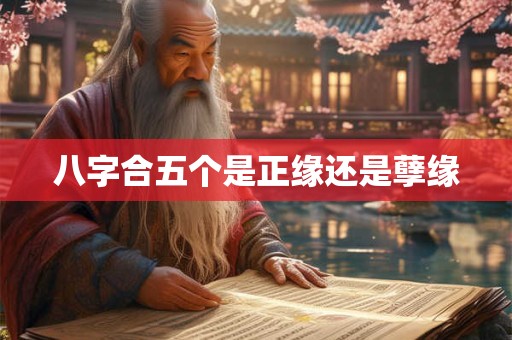 八字合五个是正缘还是孽缘