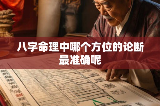 八字命理中哪个方位的论断最准确呢