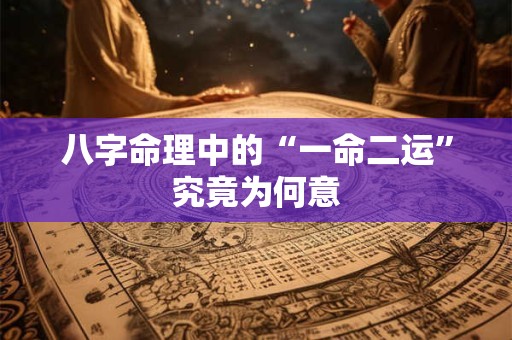 八字命理中的“一命二运”究竟为何意
