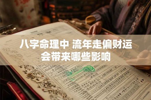 八字命理中 流年走偏财运会带来哪些影响