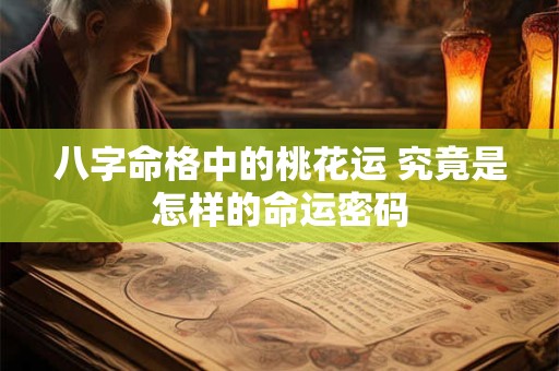 八字命格中的桃花运 究竟是怎样的命运密码