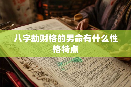 八字劫财格的男命有什么性格特点