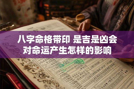 八字命格带印 是吉是凶会对命运产生怎样的影响