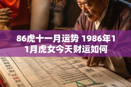 86虎十一月运势 1986年11月虎女今天财运如何