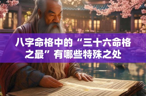 八字命格中的“三十六命格之最”有哪些特殊之处