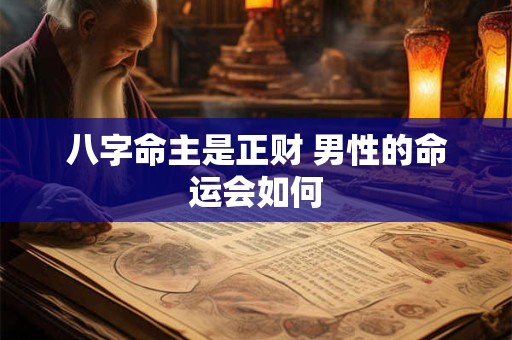 八字命主是正财 男性的命运会如何