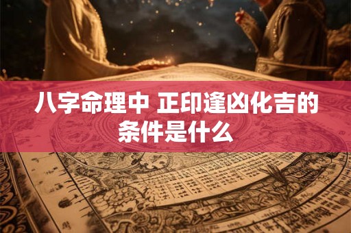 八字命理中 正印逢凶化吉的条件是什么