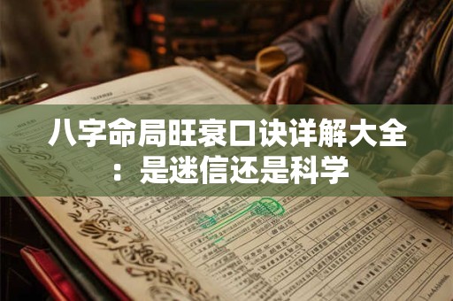 八字命局旺衰口诀详解大全：是迷信还是科学