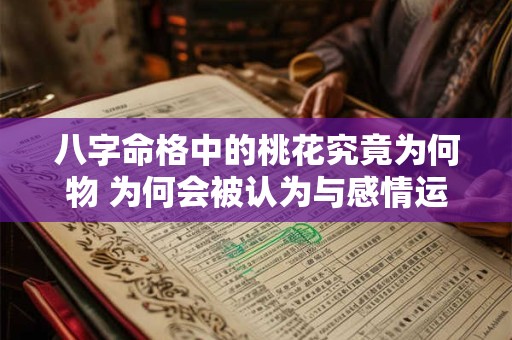 八字命格中的桃花究竟为何物 为何会被认为与感情运势相关