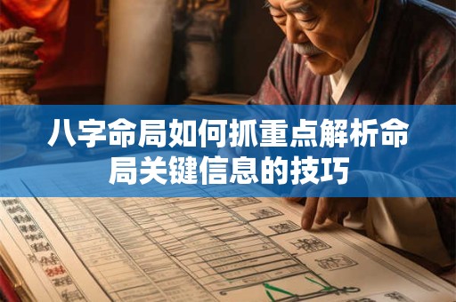 八字命局如何抓重点解析命局关键信息的技巧
