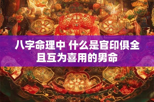八字命理中 什么是官印俱全且互为喜用的男命
