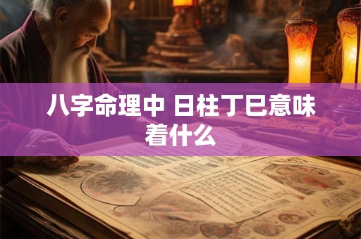 八字命理中 日柱丁巳意味着什么 八字命理中 日柱丁巳意味着什么