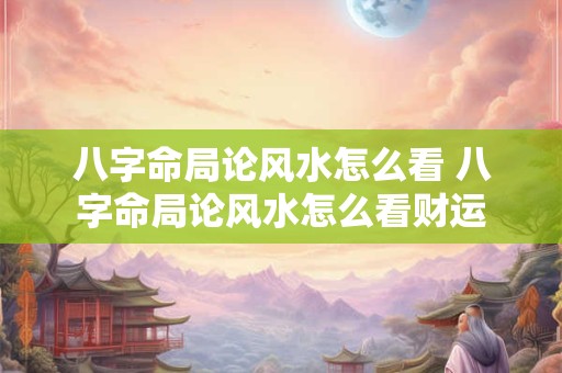 八字命局论风水怎么看 八字命局论风水怎么看财运 八字命局论风水怎么看 八字命局论风水怎么看财运