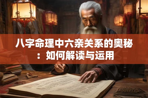 八字命理中六亲关系的奥秘：如何解读与运用